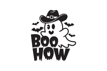 halloween cute ghost illustration vector