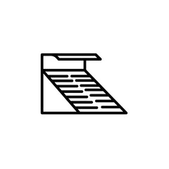 Minimalist Line Art of a Diving Board