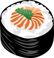 Sushi, rice wrapped in seaweed, Japanese cultural food	
