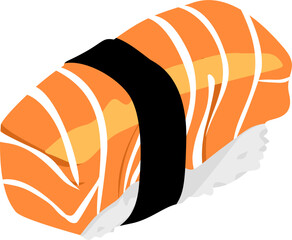 Sushi, rice wrapped in seaweed, Japanese cultural food	