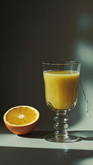 Fototapeta premium glass of orange juice