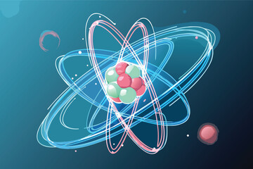 atom symbol on a white background