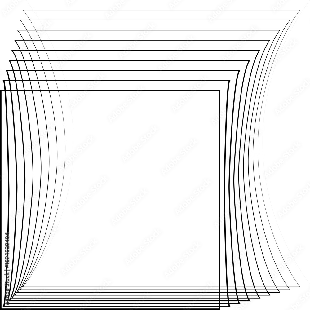 Poster square geometric with line created using blend effect. technology and digital concept
