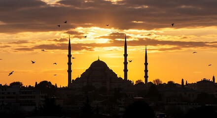 Sultanahmet Silhouette at Sunset