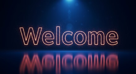 Glowing Welcome Message: A Digital Invitation