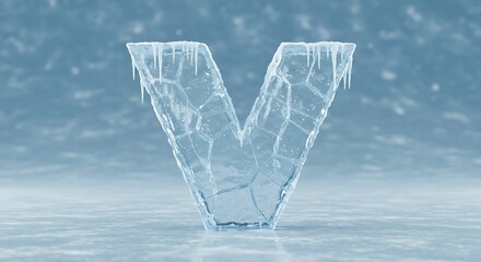 Icy Letter V: A Frozen Alphabet