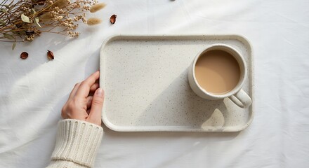 Cozy Morning Coffee on a Tray