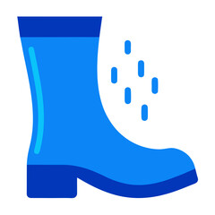 rubber boots with water drops
