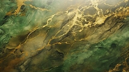 Fototapeta premium Luxurious marble texture featuring with golden and green designs