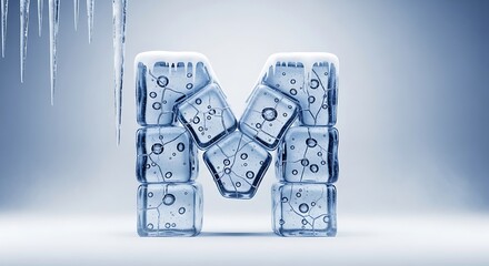 Icy Letter M: A Frozen Alphabet Creation