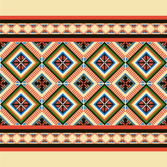 Ikat fabric abstract symbol aztec illustration geometric shape vector ethic nature indigenous tribal work background backdrop wallpaper print textile clothing fashion decoration.
