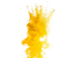 Yellow Smoke Bomb in Vertical Blast
