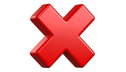 Fototapeta premium Red 3D X mark
