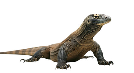 Obraz premium Komodo dragon reptile isolated on transparent background