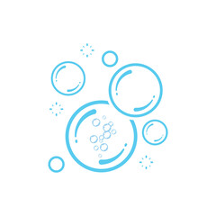 Soap Bubbles Vector Set – Floating Transparent Glossy Bubble Design