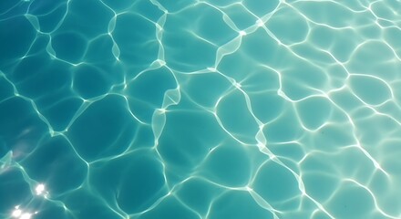 Obraz premium Blue swimming pool water with abstract ripple texture