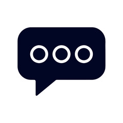 Obraz premium Dark Chat Bubble with White Dots Communication and Messaging Interface Sign Design for Online Conversation or Customer Service