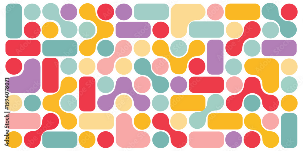 Poster abstract geometric shape blob pattern on white background. organic connect icon graphic. vector circ