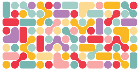 Abstract Geometric Shape Blob Pattern on White Background. Organic Connect Icon Graphic. Vector Circular Grid Graphic Design.