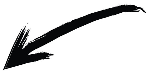 Marked arrow isolated on background. Arrow marker isolated png transparent. arrow mark hand drawn. Arrows icon. Arrow drawn with black marker on white background.