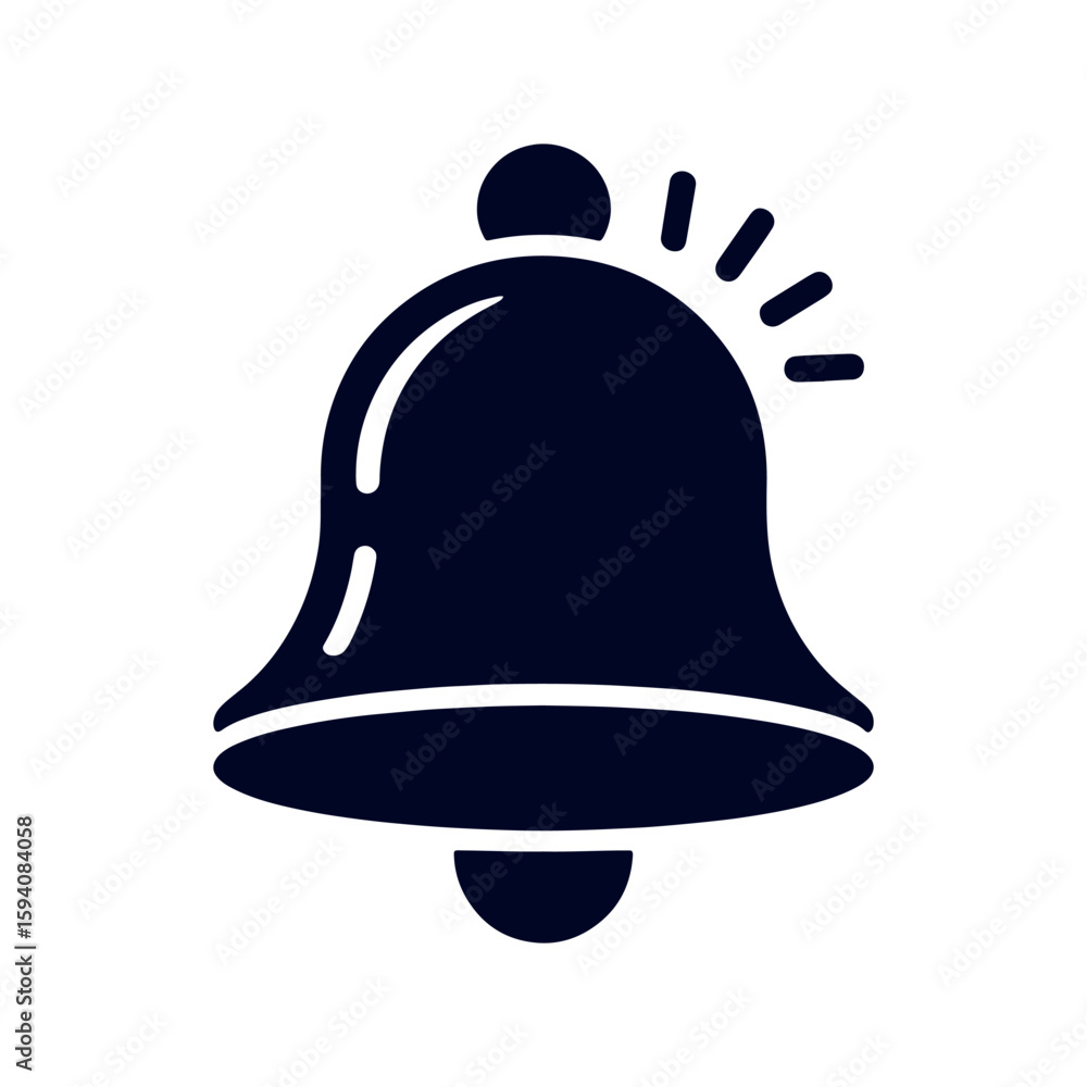 Poster ringing bell icon a symbol of notification and alerts representing reminders and important communica
