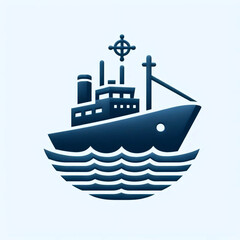 A neumorphic ship icon, AI generated image