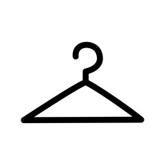 Hanger icon in hand drawn design style isolated on white background