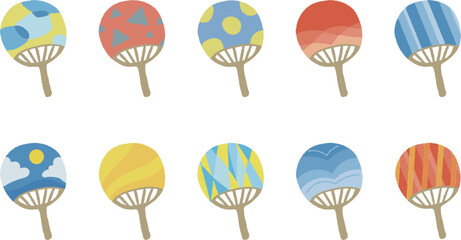 うちわイラスト