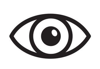 eye logo illustration icon on white background