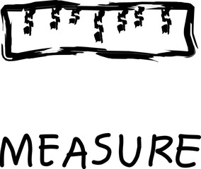 measure icon in doodle style