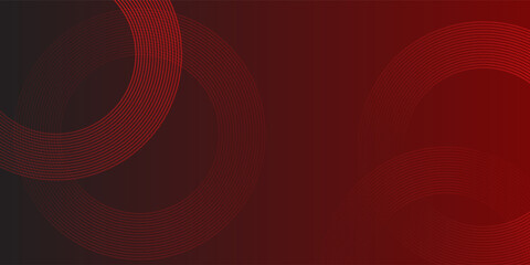 Abstract red background with glowing curve lines. Modern shiny red gradient geometric circle lines pattern. Futuristic concept. Simpe art type1
