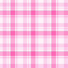 Pink plaid seamless pattern.Tartan checkered repeat pattern.Vector illustration geometric background for fabric and prints.