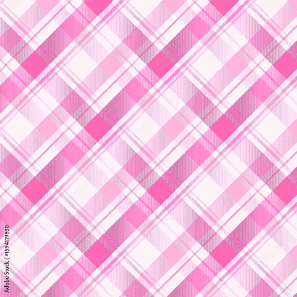 Canvas Prints pink plaid pattern with twill weave .tartan check seamless pattern.vector illustration geometric bac