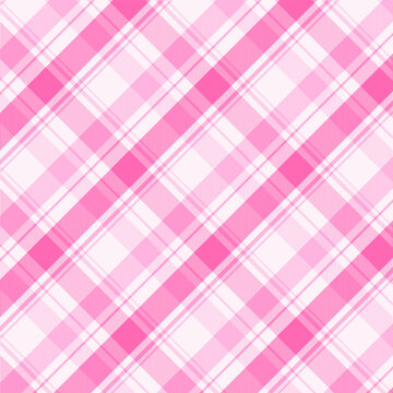 Pink plaid pattern with twill weave .Tartan check seamless pattern.Vector illustration geometric background for fabric and prints.