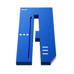 futuristic style font concept. Numbers And Letters. 3d rendering isolated on black background