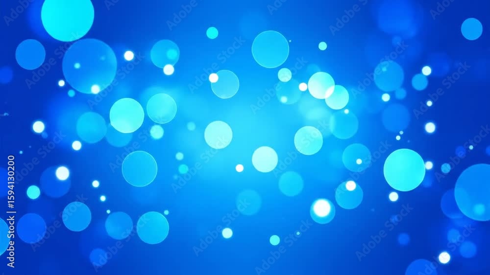 Poster abstract blue bokeh background animation