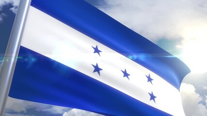 Waving flag of honduras animation - Powered by Adobe