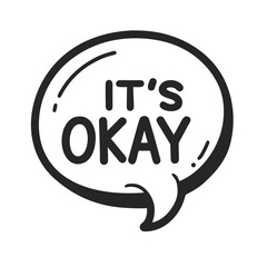 Its okay speech bubble vector icon