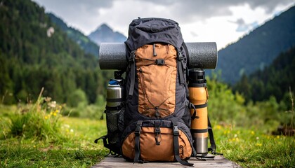 hiker in the mountains