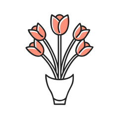 red tulips in vase