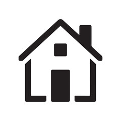 Simple house silhouette isolated on white background. house icon. house silhouettes isolated on white background. Simple house silhouette icon isolated on white background