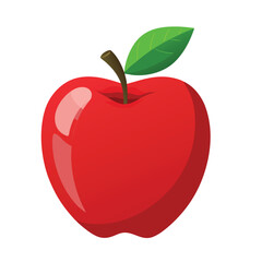 apple vector illustration, colorful fruit graphic for healthy eating, organic branding, and educational design