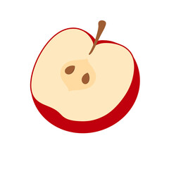 Red Apples with Halves