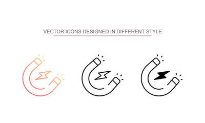 Fototapeta premium Magnet icon design with white background stock illustration