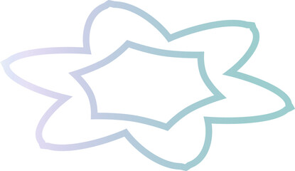 Futuristic Curved Line Icon Set – Electric Blue Gradient Stroke Outlines for Modern UI, Tech Branding, and Minimal Web Interfaces