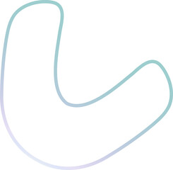 Futuristic Curved Line Icon Set – Electric Blue Gradient Stroke Outlines for Modern UI, Tech Branding, and Minimal Web Interfaces