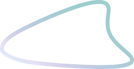 Futuristic Curved Line Icon Set – Electric Blue Gradient Stroke Outlines for Modern UI, Tech Branding, and Minimal Web Interfaces