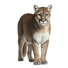 Obraz premium Majestic cougar standing proudly isolated on transparent background