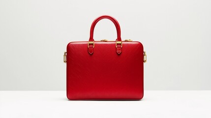 Stylish red handbag displayed on a neutral background showcasing its elegant design and premium materials