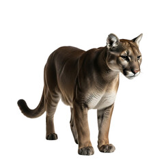 Obraz premium Majestic cougar standing proudly isolated on transparent background